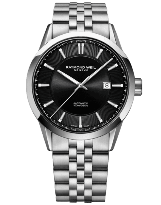 Freelancer Men’s Automatic Black Dial Bracelet Watch, 42mm