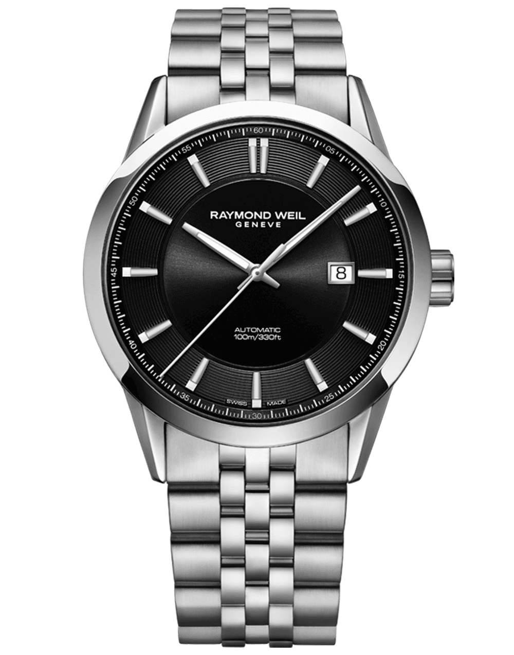 Freelancer Men’s Automatic Black Dial Bracelet Watch, 42mm
