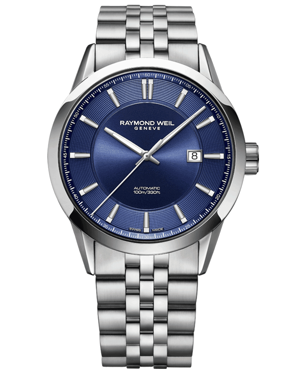 Freelancer Men’s Automatic Blue Dial Bracelet Watch, 42mm