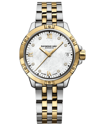 RAYMOND WEIL Geneve Gold Two tone Stainless Steel Quartz Ladies Luxury Watch