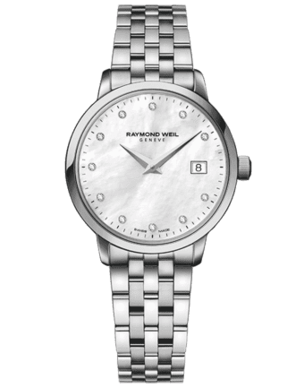 RAYMOND WEIL toccata ladies steel white mother-of-pearl diamond watch