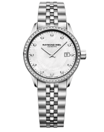 Raymond Weil Geneve White Dial Diamond Ladies Luxury Watch