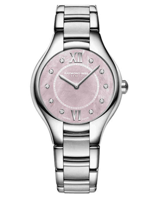 Noemia Ladies Pink Diamond Dial Quartz Watch