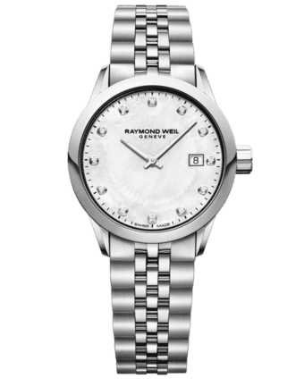 RAYMOND WEIL Freelancer Ladies 12 Diamond Steel Bracelet Quartz Watch, 29mm