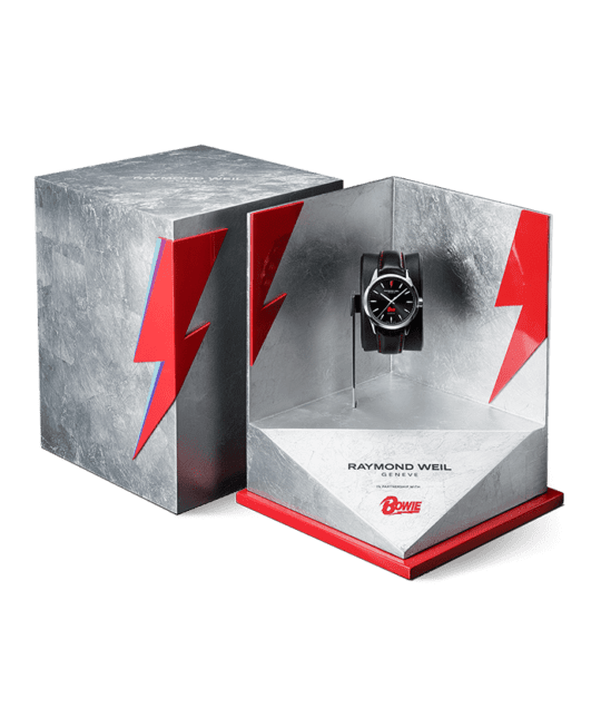 Freelancer Men’s Limited Edition David Bowie Automatic Black Dial Leather Strap Watch, 42MM
