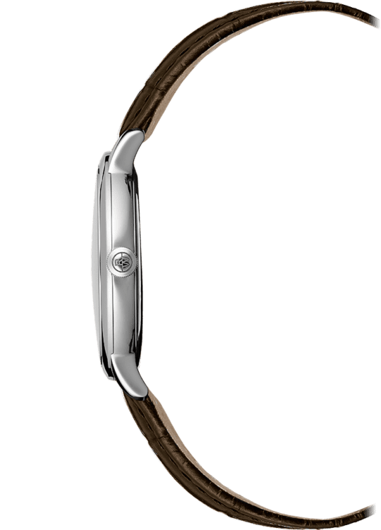 Toccata Men’s Quartz Silver Dial Brown Leather Strap Watch, 39mm