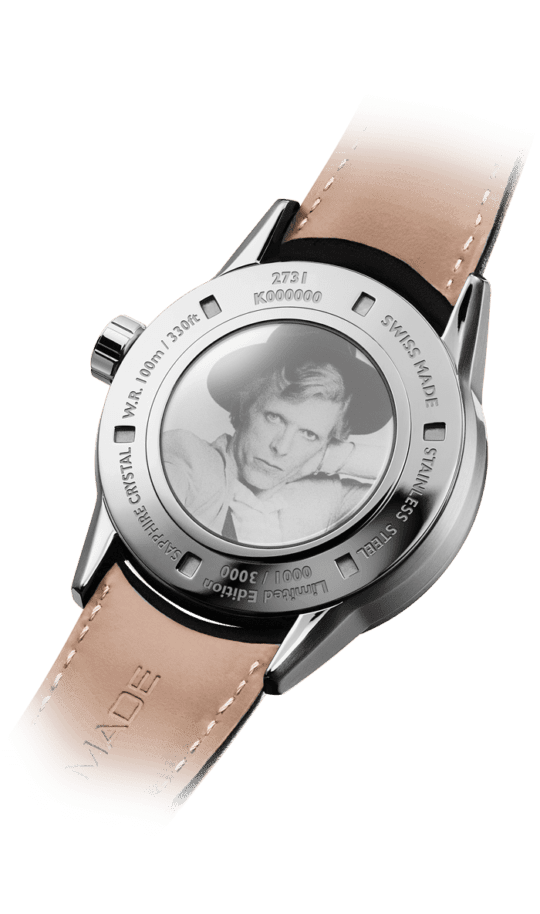 Freelancer Men’s Limited Edition David Bowie Automatic Black Dial Leather Strap Watch, 42MM