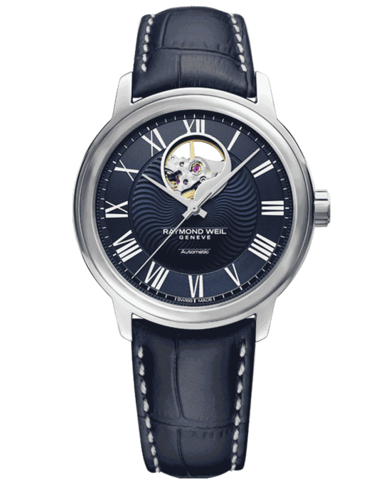 Maestro Blues Visible Balance Wheel Automatic Watch