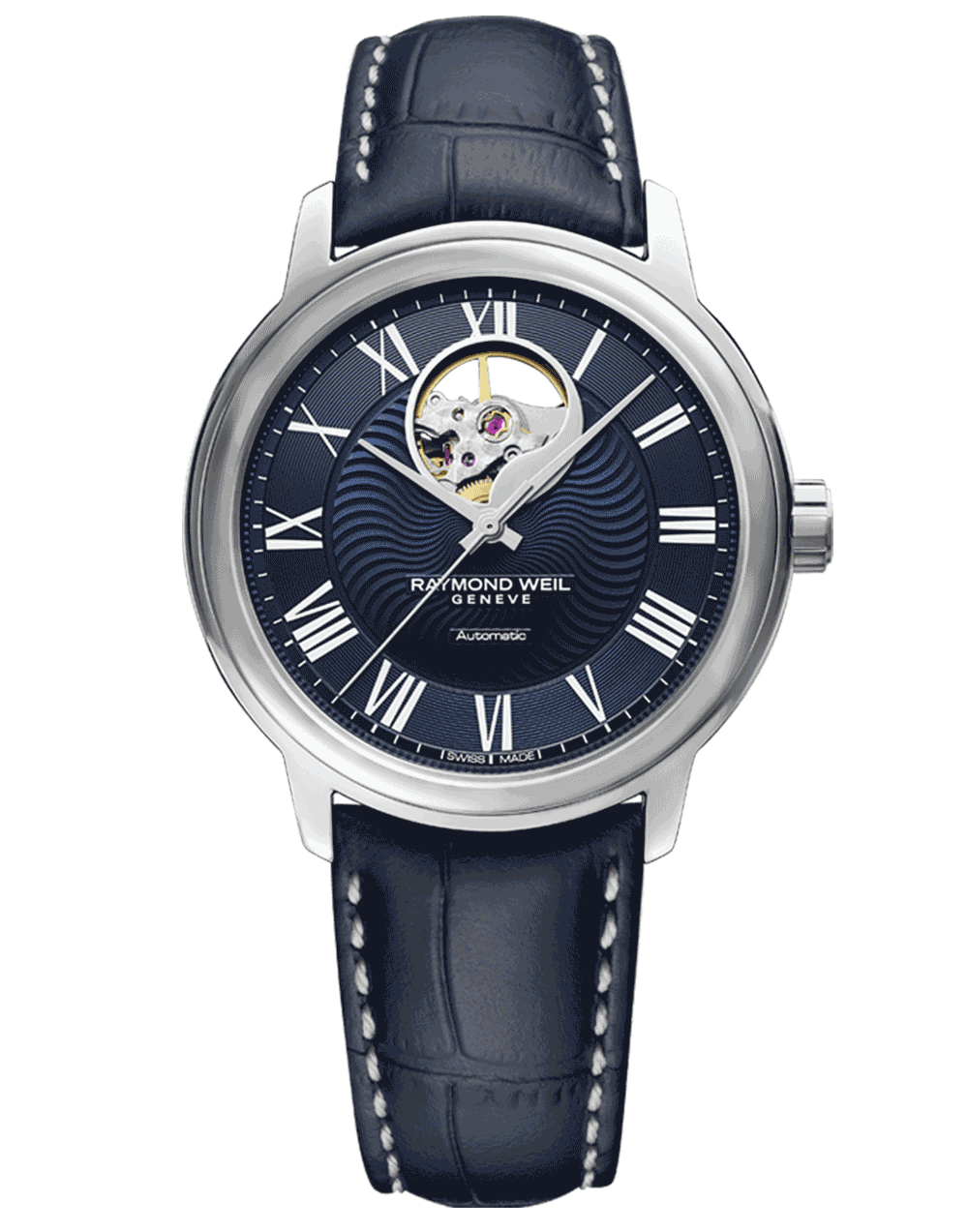 Maestro Blues Visible Balance Wheel Automatic Watch