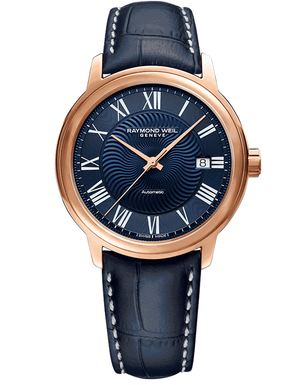 ‘Maestro Blues’ Rose Tone Automatic Watch