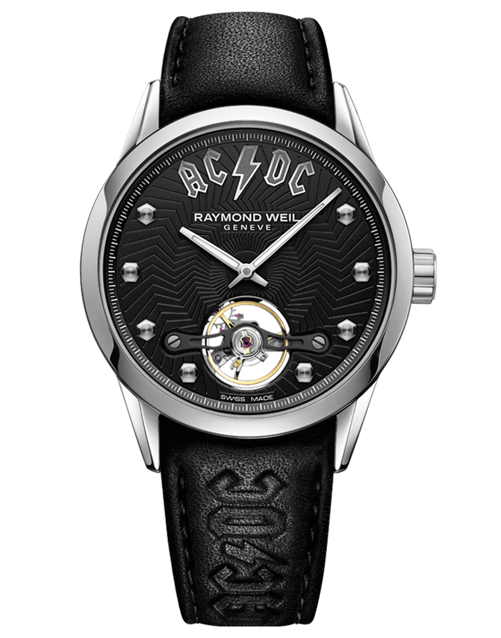 Freelancer AC/DC Limited Edition Black Leather Watch
