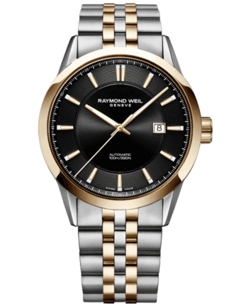 RAYMOND WEIL Men's Freelancer Black Dial Half-Moon Luxury Swiss Watch