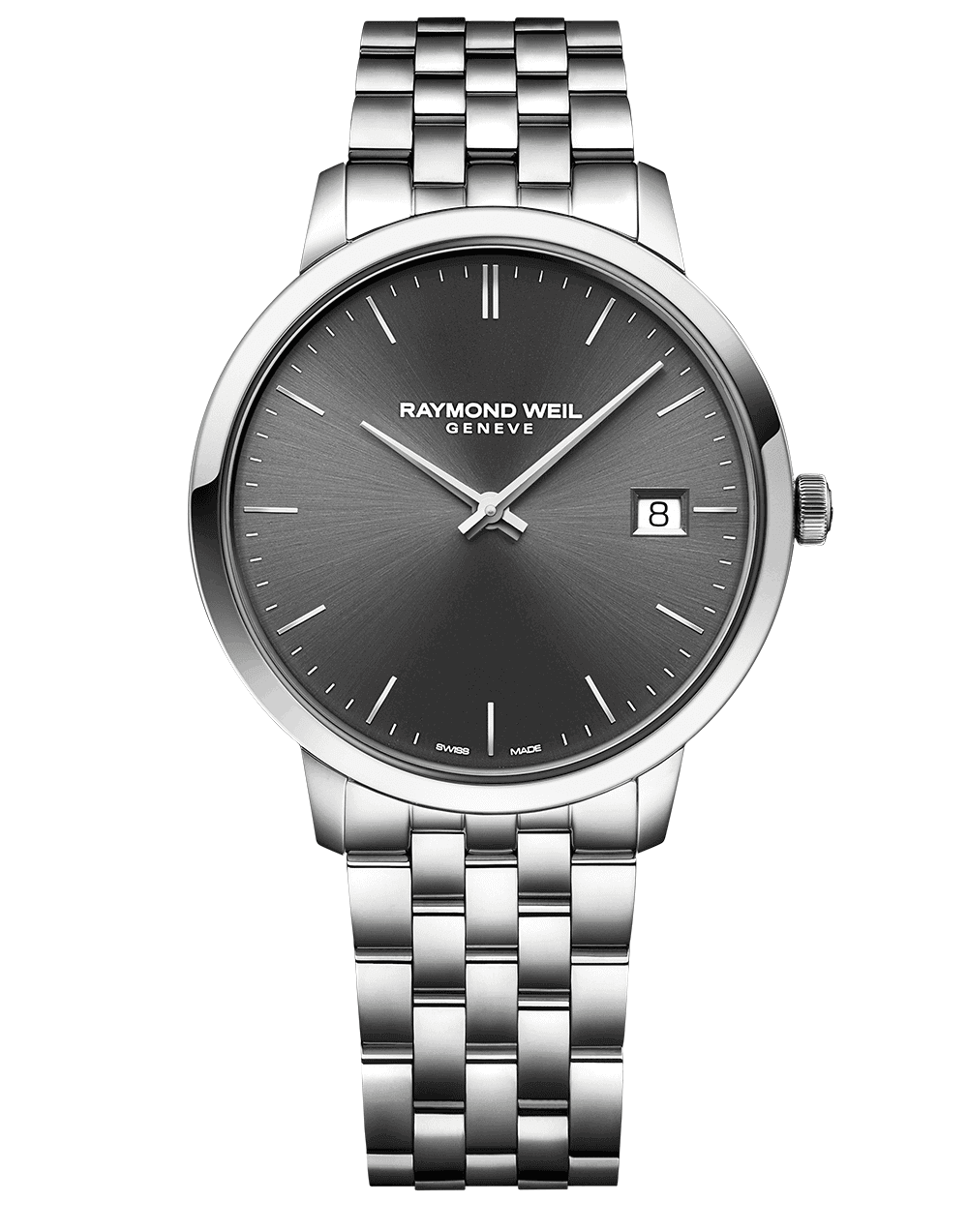 Toccata Men’s Quartz Steel Grey Dial Bracelet Watch, 42mm