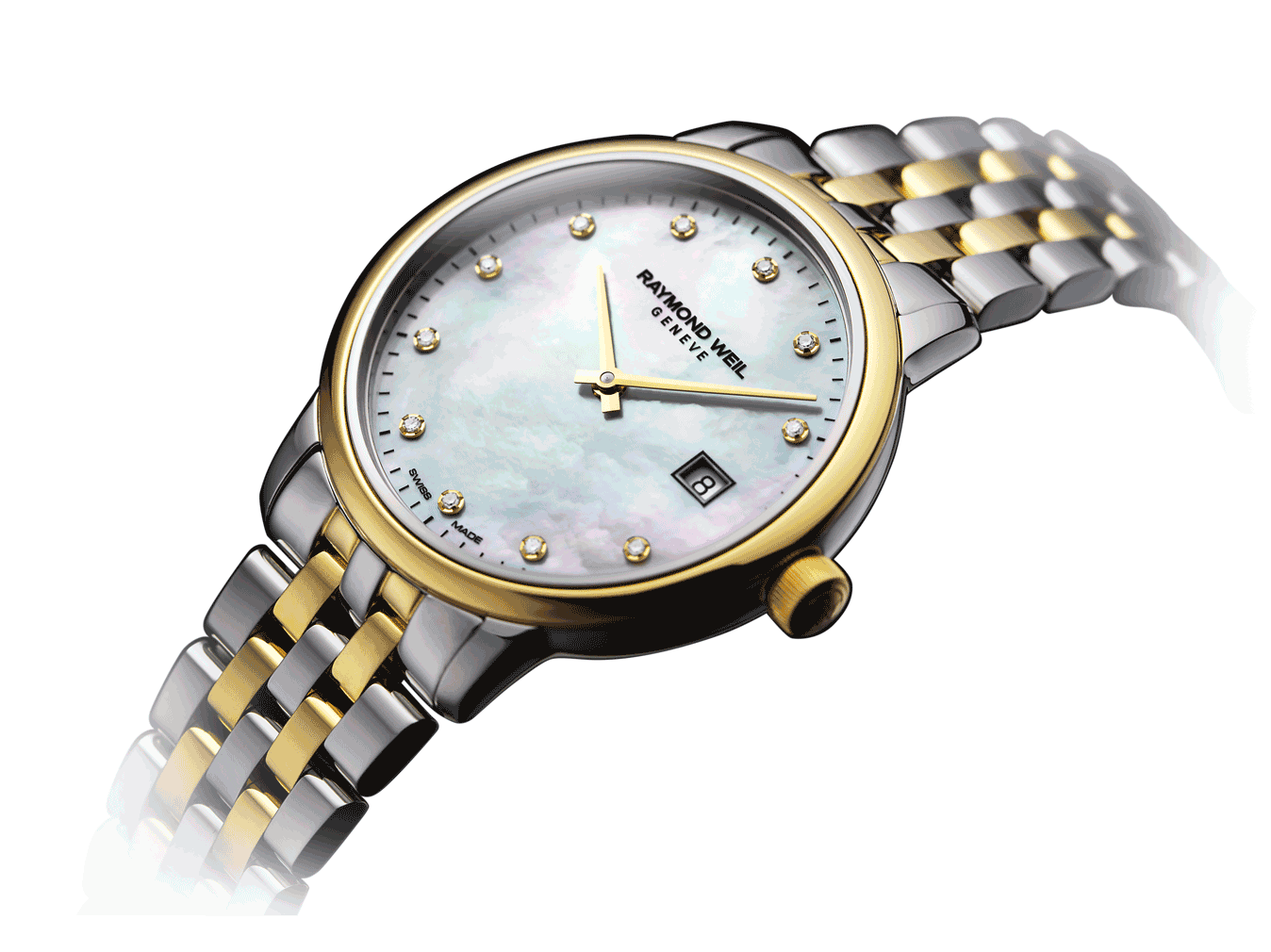 Raymond Weil Geneve Toccata Mother of Pearl Dial Two-tone Women's Luxury Watch