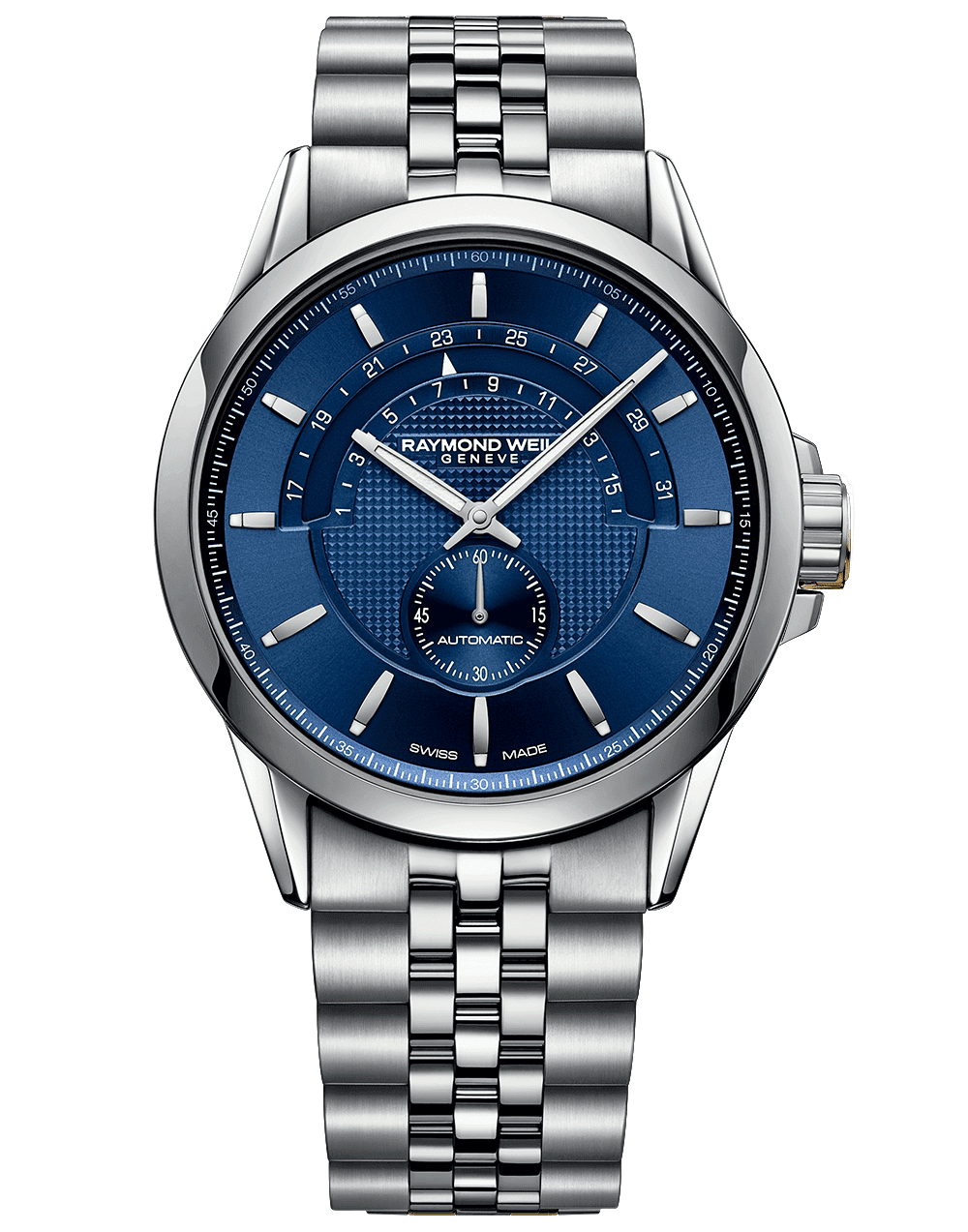 Freelancer Men’s Half-moon Blue Automatic Date Watch