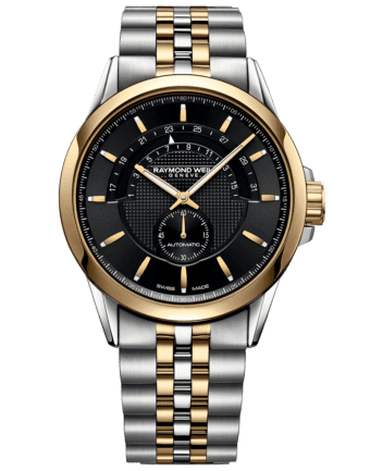 RAYMOND WEIL Men's Freelancer Black Dial Half-Moon Luxury Swiss Watch
