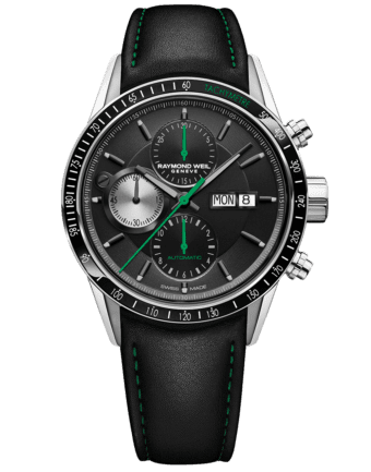 RAYMOND WEIL Freelancer Chronograph Black Leather Watch