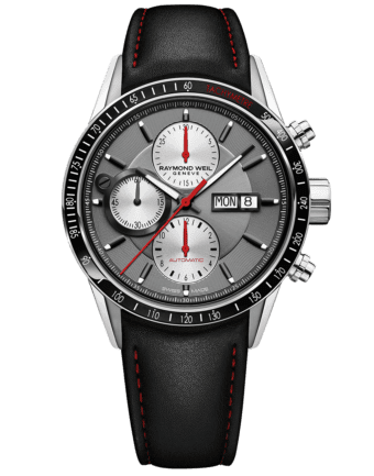 RAYMOND WEIL Freelancer Chronograph Black Leather Watch