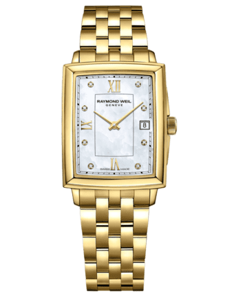 RAYMOND WEIL Toccata Square Gold Mother of Pearl Diamond Indexes Quartz Watch