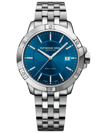 RAYMOND WEIL tango blue dial stainless steel quartz watch
