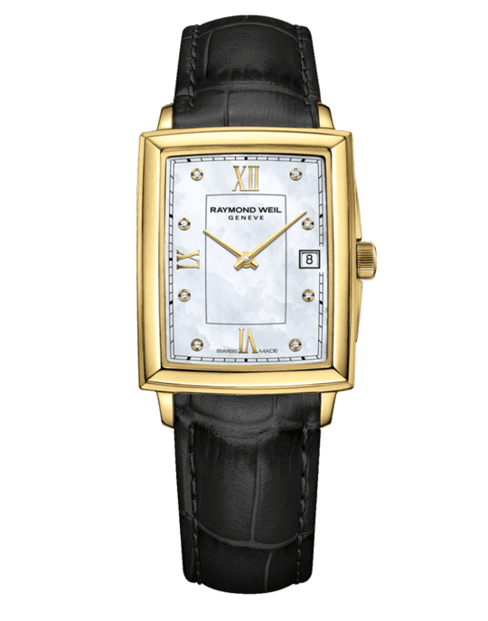 Toccata Ladies Diamond Mother-of-Pearl Dial Leather Strap Watch, 22.6 x 28.1 mm