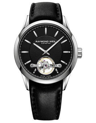 Front View Packshot Freelancer Calibre RW1212 Black Leather Automatic 2780 STC 20001