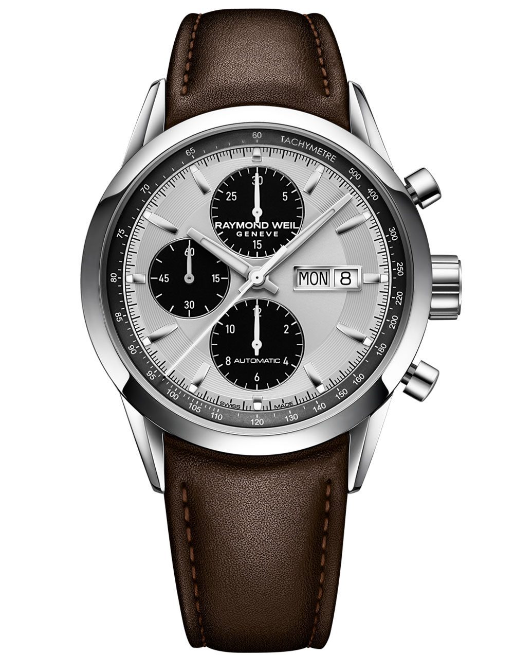 Freelancer Men’s Automatic Chronograph Brown Leather Watch