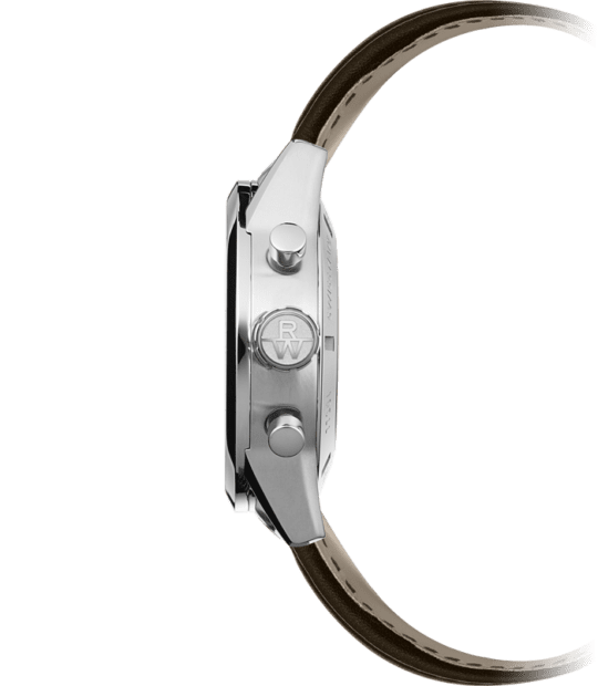 Freelancer Men’s Automatic Chronograph Silver Dial Brown Leather Watch, 42MM