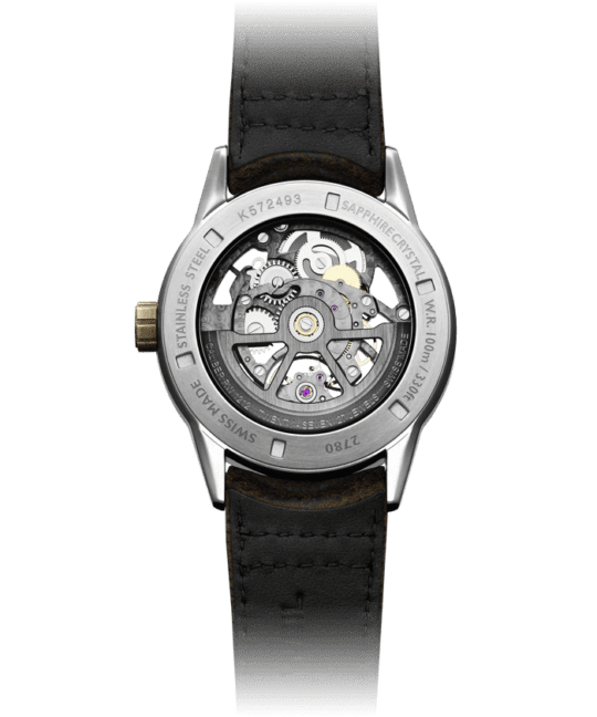 Freelancer Men’s Skeleton RW1212 Bronze Leather Strap Watch, 42mm