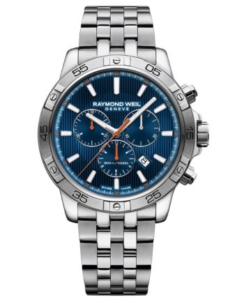 Front View Tango Chronograph Mens Blue Dial Quartz Watch