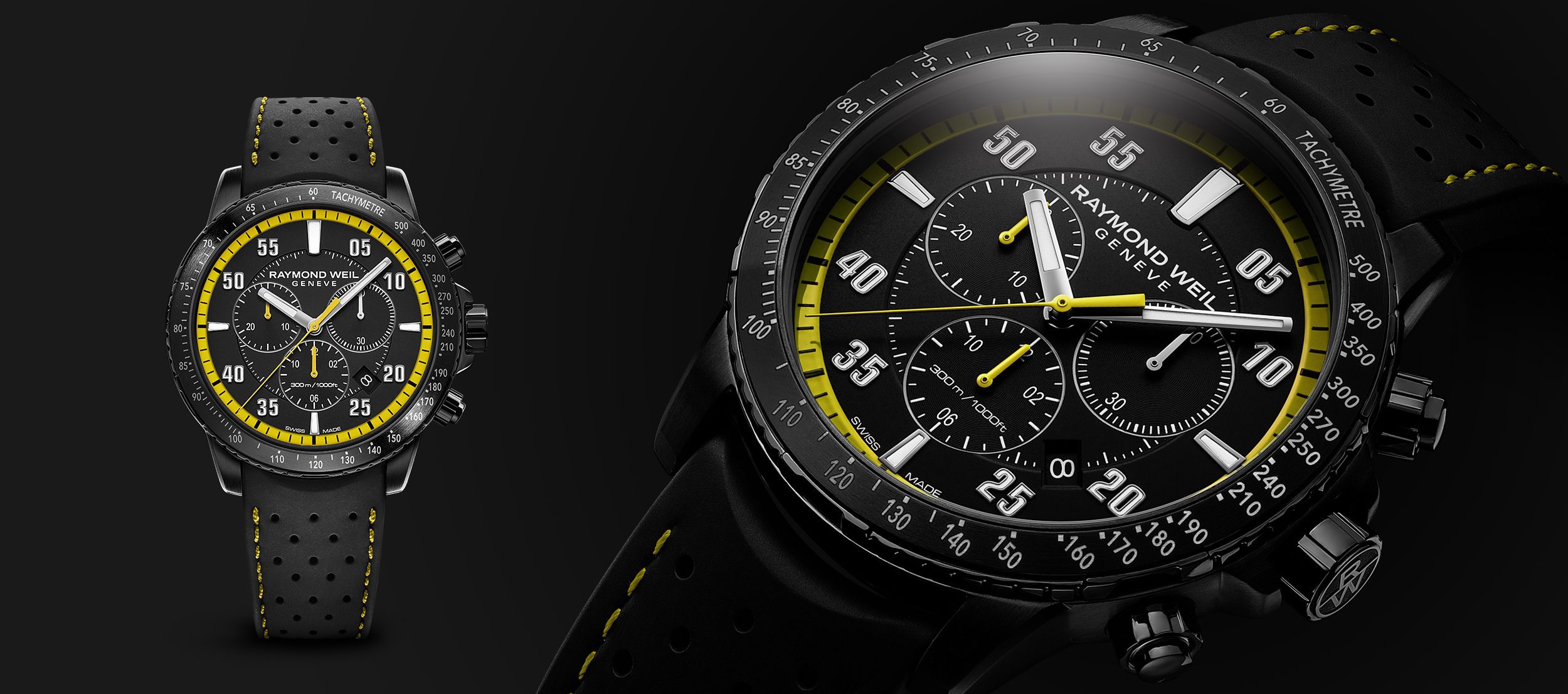 Product Banner Tango 300 Mens Quartz Chronograph Black Rubber Strap