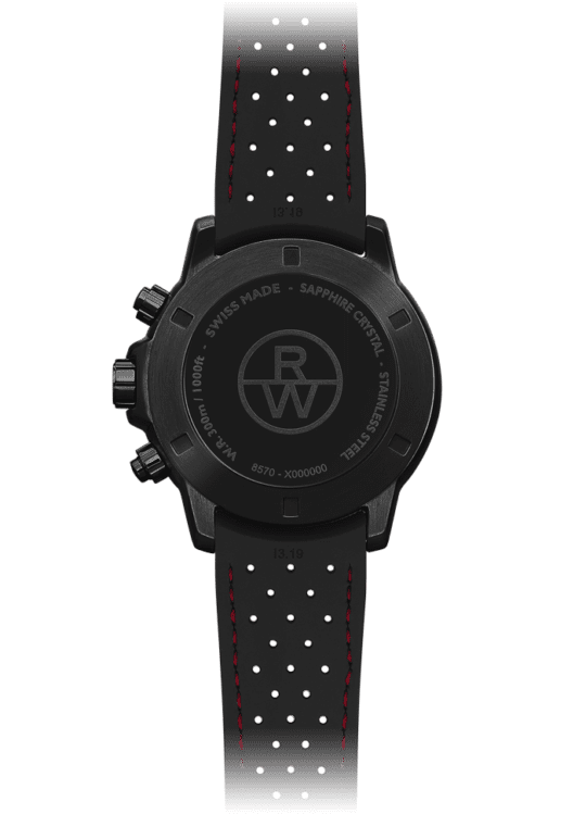 Tango 300 Men’s Quartz Chronograph Black Rubber Strap Watch, 43mm