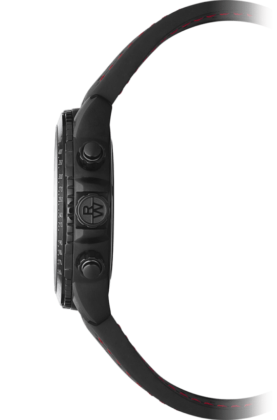 Tango 300 Men’s Quartz Chronograph Black Rubber Strap Watch, 43mm