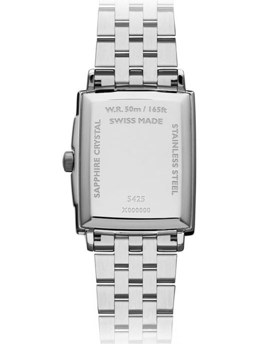 Toccata Men’s Rectangular White Dial Bracelet Watch, 37 x 29mm