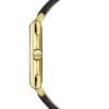 Toccata Men’s Rectangular Gold PVD White Dial Leather Strap Watch, 37 x 29mm