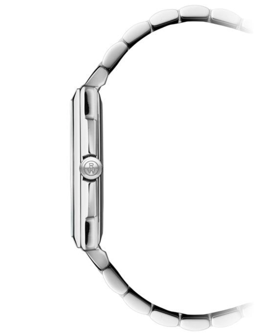 Toccata Men’s Rectangular White Dial Bracelet Watch, 37 x 29mm