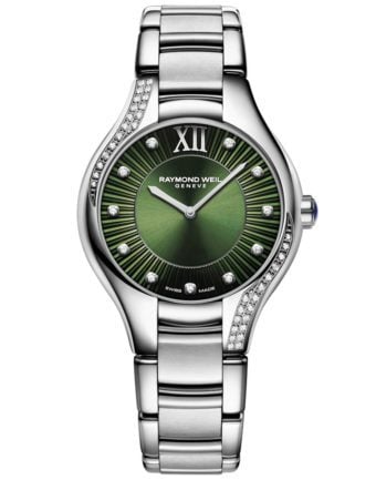 Front View Noemia Ladies Quartz Green Dial