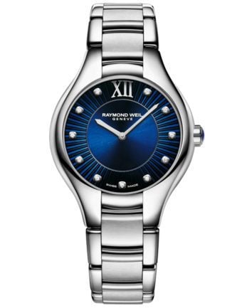 Front Facing Page View Noemia Ladies Quartz Blue Dial