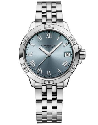 Tango Classic Ladies Quartz Blue Dial Steel Date Watch model 5960-ST-00500 front view
