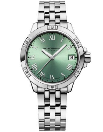 Tango Classic Ladies Quartz Green Dial Steel Date Watch model 5960-ST-00520 front view