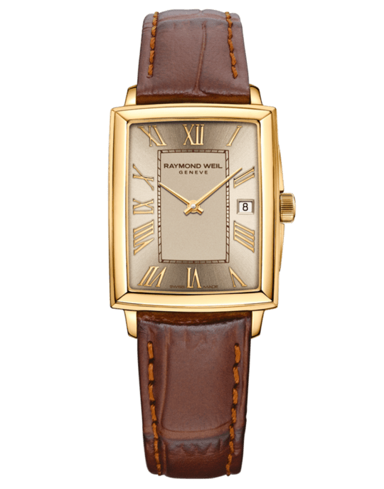 Toccata Ladies Champagne Dial Brown Leather Watch, 22.6 x 28.1 mm