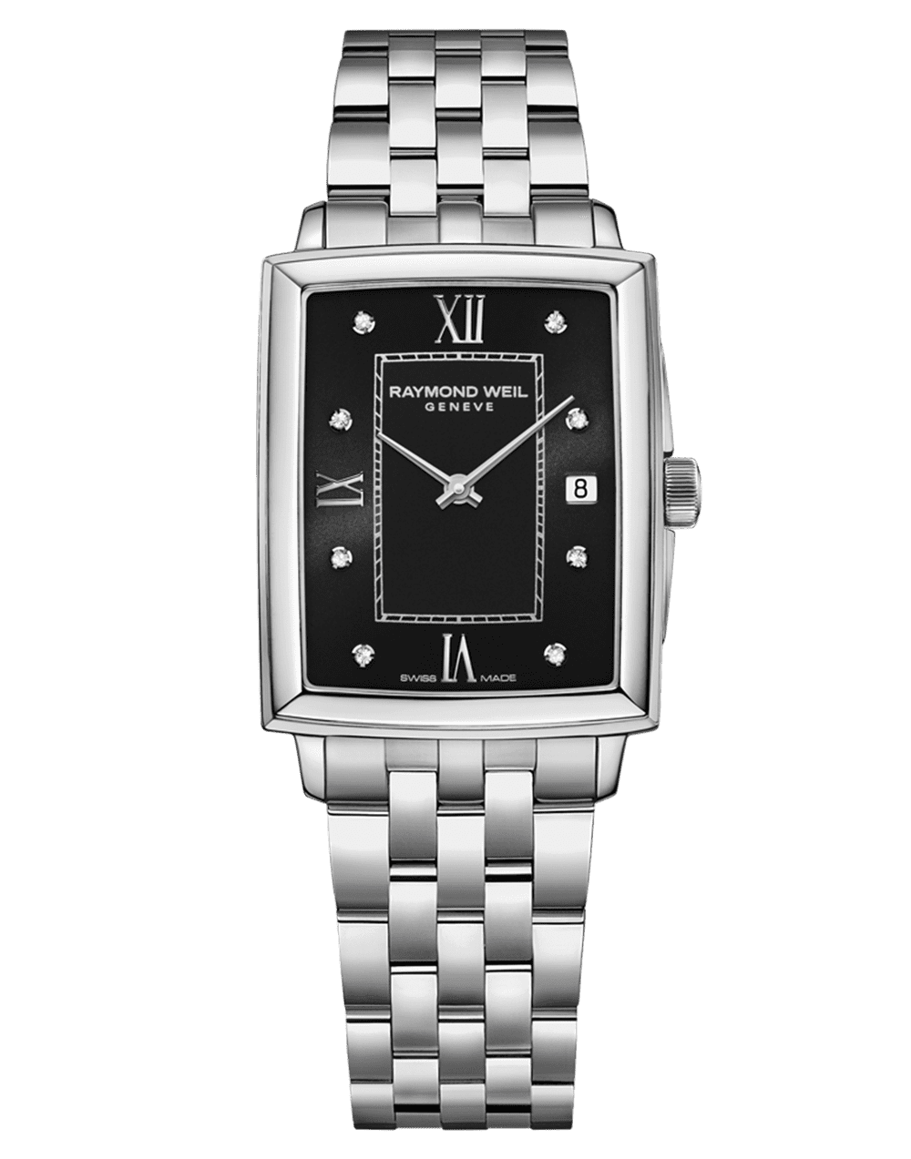 Toccata Ladies Black Dial Diamond Bracelet Watch, 22.6 x 28.1 mm