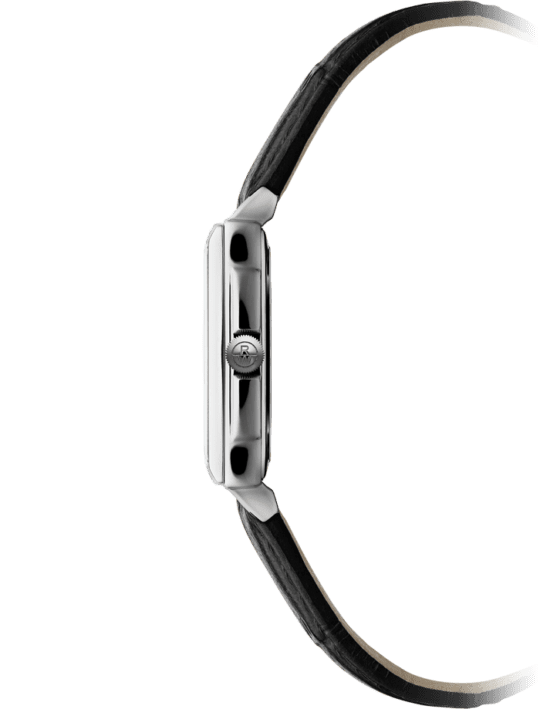 Toccata Ladies Black Dial Diamond Leather Watch, 22.6 x 28.1 mm