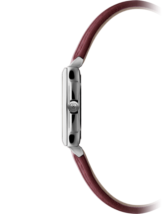 Toccata Ladies Ruby Dial Diamond Leather Watch, 22.6 x 28.1 mm
