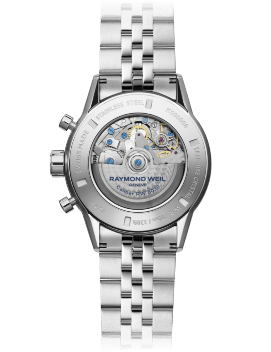 Freelancer Men’s Automatic Chronograph White Dial Bracelet Watch, 43.5mm