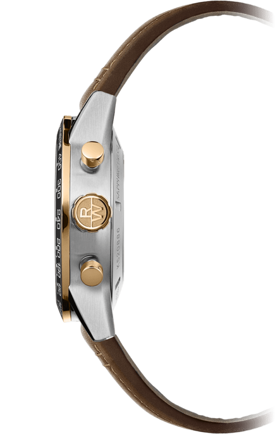 Freelancer Men’s Automatic Chronograph Silver Dial Brown Leather Strap Watch, 43.5mm