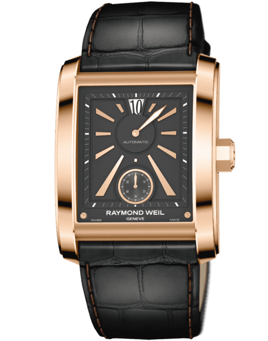 DON GIOVANNI COSÌ GRANDE Automatic Black Dial Leather Strap Watch, 50MM X 37.6MM
