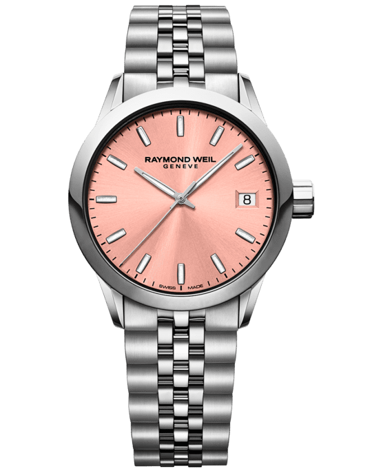 Freelancer Ladies Quartz Rose Pink Date Watch, 34mm