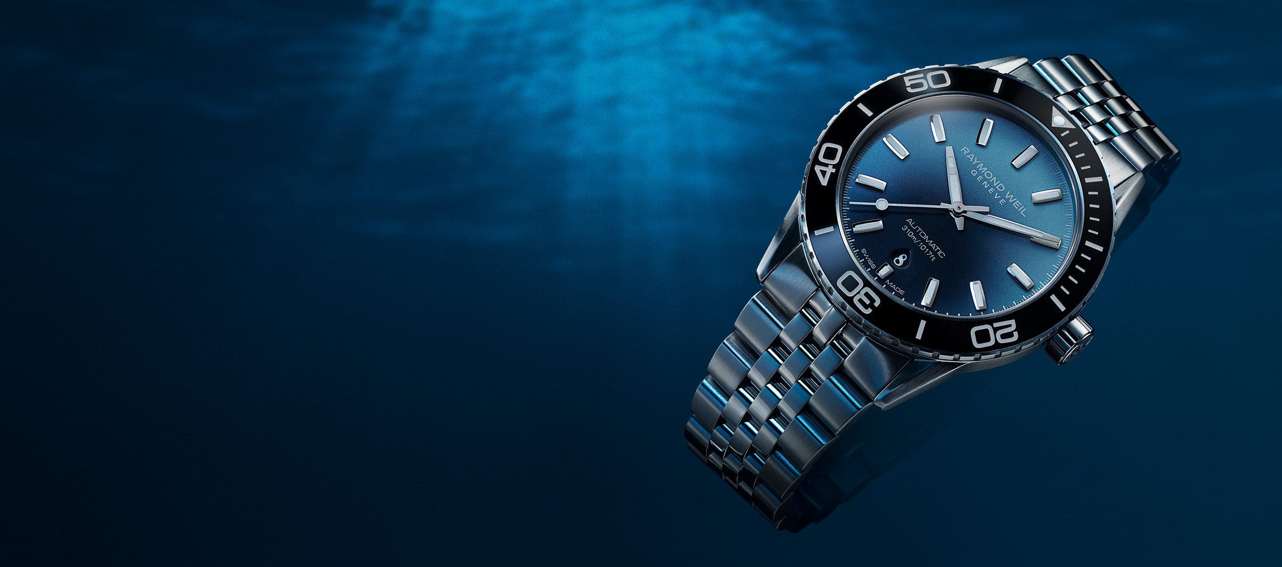Diver watch banner front facing