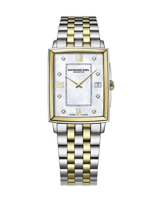 Toccata Mens Two-tone Diamond Quartz Watch, 37.25 x 29.60mm